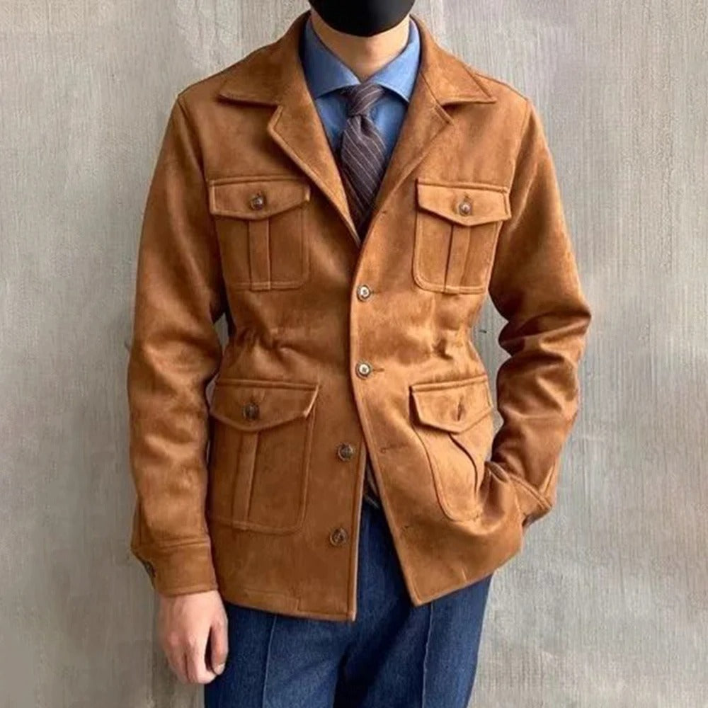 Veste Field Homme Élégante Style Utility À Quatre Poches