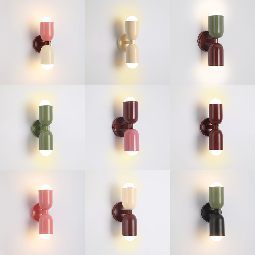 Applique Murale Colorée à Double Tête – Design Moderne