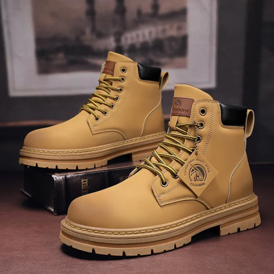 Bottines Homme à Lacets Tige Haute Semelle Épaisse