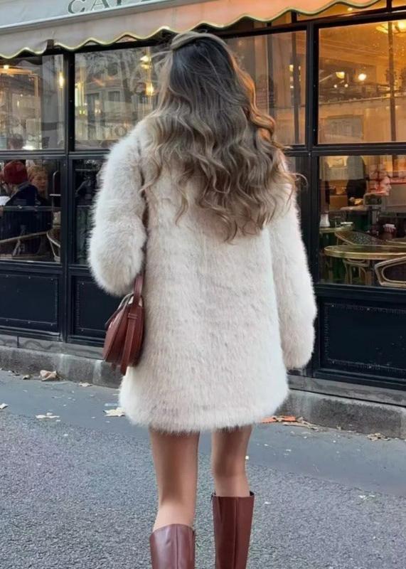 Manteau femme hiver fausse fourrure coupe élégante douce usage quotidien
