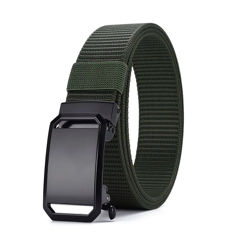 Ceinture en toile à boucle automatique pour hommes, de haute qualité, Simple, décontractée, en jean, Design à la mode, nouvelle collection