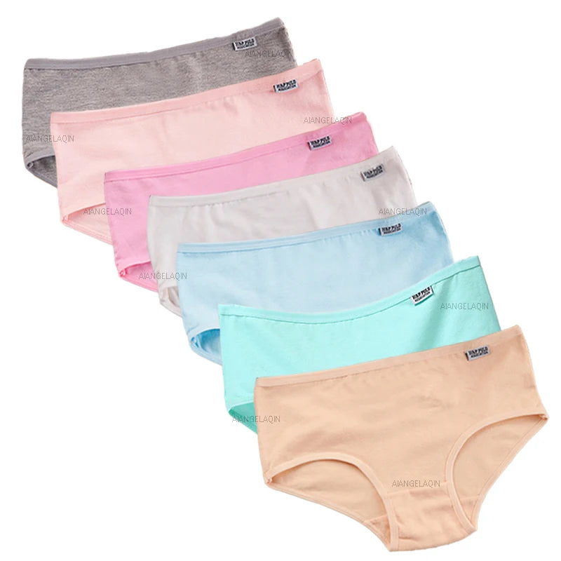 Lot de 7 culottes femme en coton extensible respirant taille moyenne – sous-vêtements confortables, qualité durable