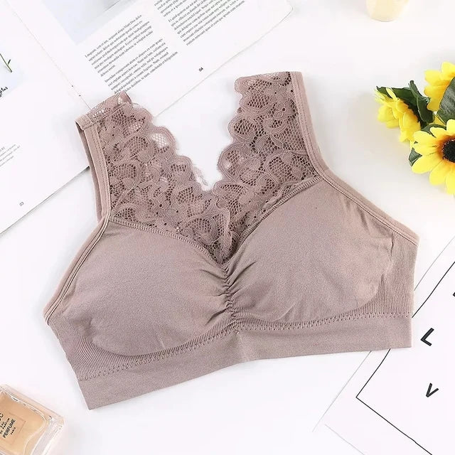Soutien-gorge en dentelle sans armature – Confort léger et élégance