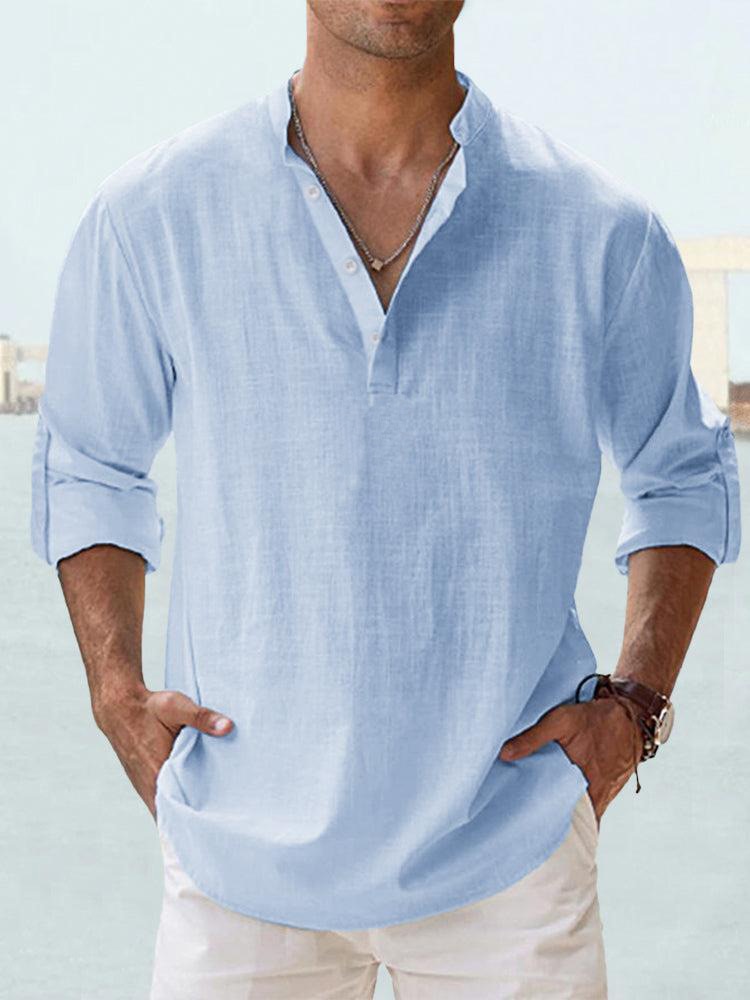 Chemise respirante en lin pour homme – Légère et élégante pour l’été