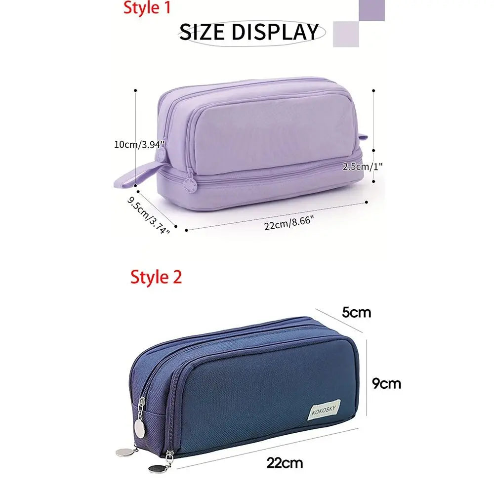 Trousse scolaire grande capacité à compartiments multiples