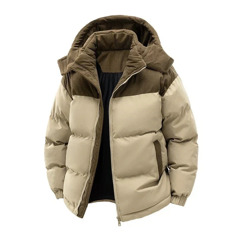 Veste matelassée homme à capuche et fermeture zippée
