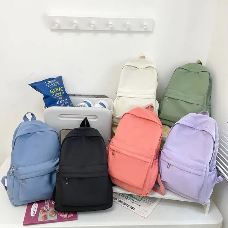 Sac à dos scolaire, cartable, sac à dos pour femme en nylon imperméable grande capacité