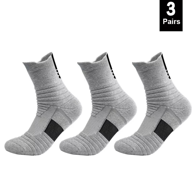 1/3 paires de chaussettes de Football antidérapantes pour hommes, chaussettes en coton, Tube court et Long, chaussettes de Sport respirantes et déodorantes 39-45