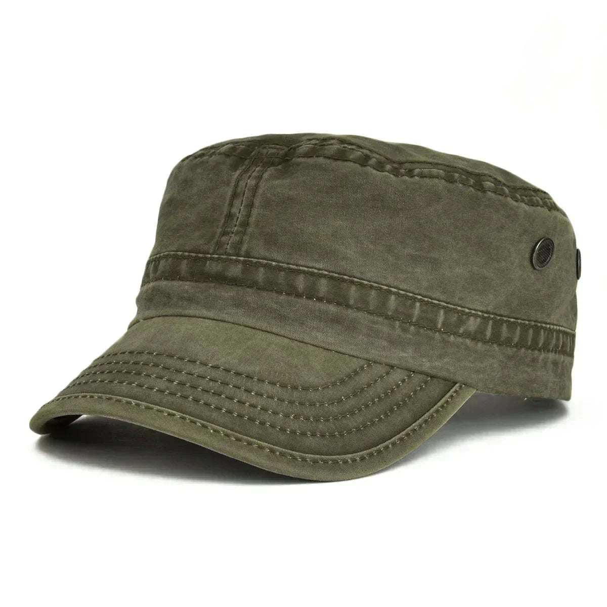 Casquette militaire pour homme en coton résistant – style vintage ajustable et intemporel