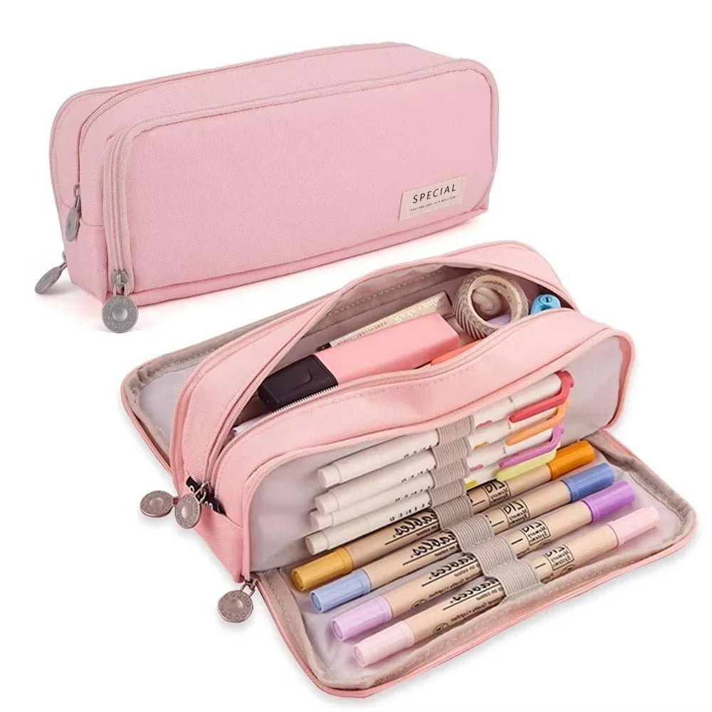 Trousse scolaire grande capacité à compartiments multiples