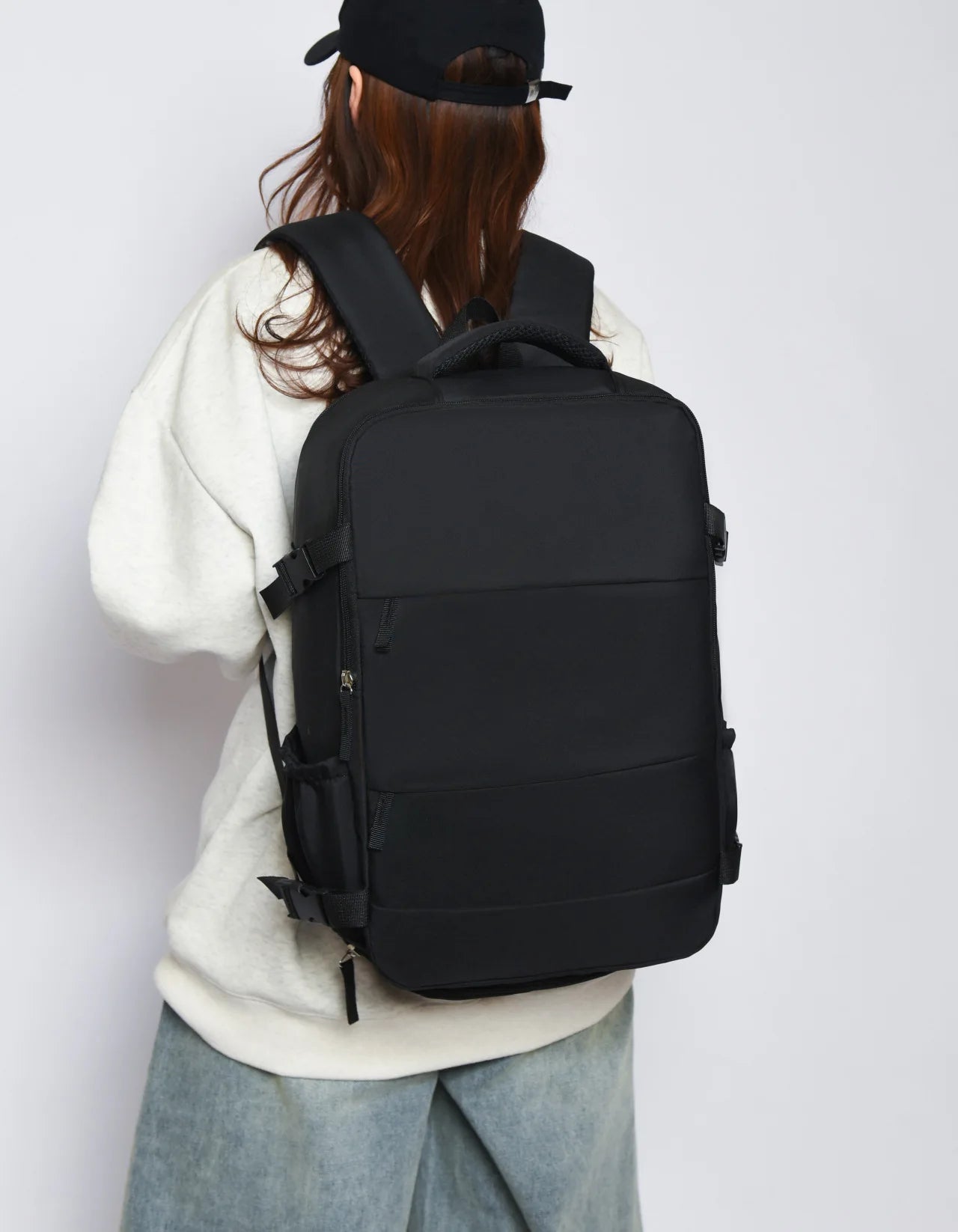 Sac à dos scolaire unisexe grande capacité en nylon – Cartable, sac à livres, sac de sport et de voyage