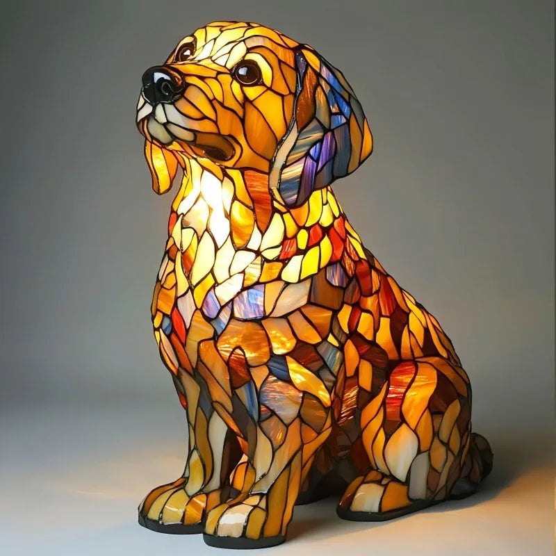 Lumière Spirituelle Golden Retriever – lampe décorative design – 17,5 × 17 cm