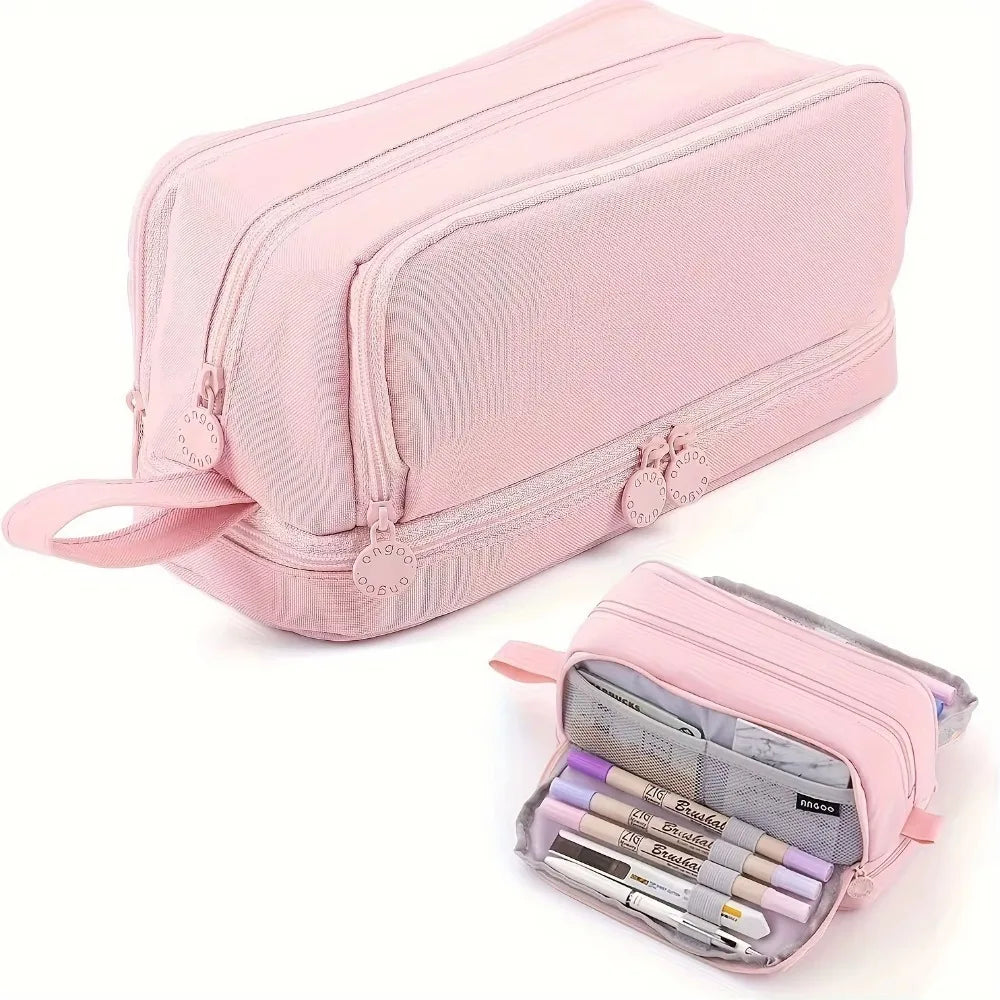 Trousse scolaire grande capacité à compartiments multiples