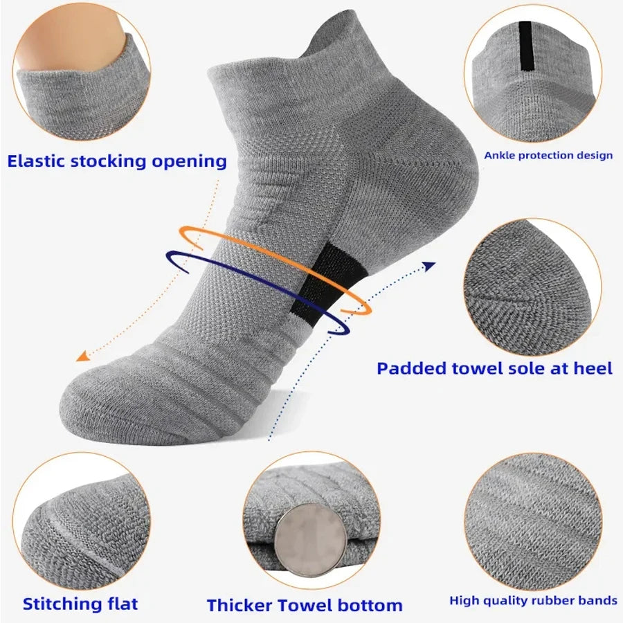 1/3 paires de chaussettes de Football antidérapantes pour hommes, chaussettes en coton, Tube court et Long, chaussettes de Sport respirantes et déodorantes 39-45