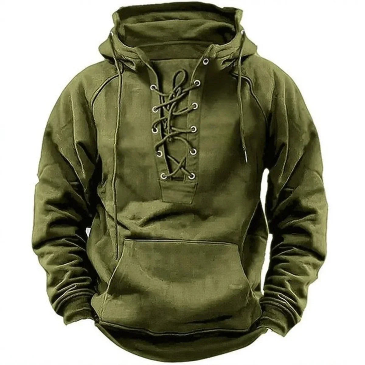 Sweat à Capuche Homme Épais – Hoodie Chaud Style Rétro pour Extérieur et Ville