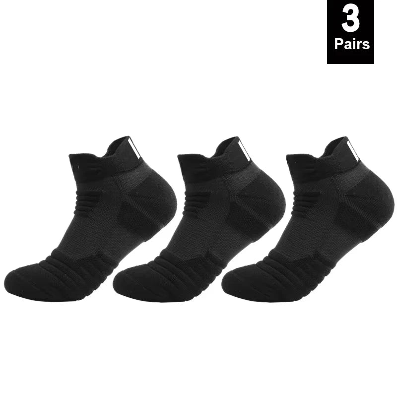 1/3 paires de chaussettes de Football antidérapantes pour hommes, chaussettes en coton, Tube court et Long, chaussettes de Sport respirantes et déodorantes 39-45