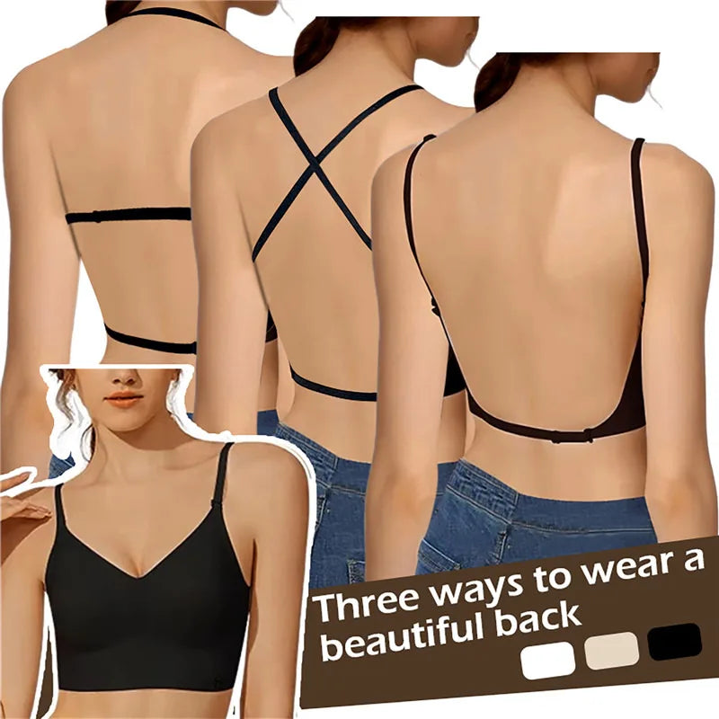 Soutien-gorge femme dos nu push-up sans couture