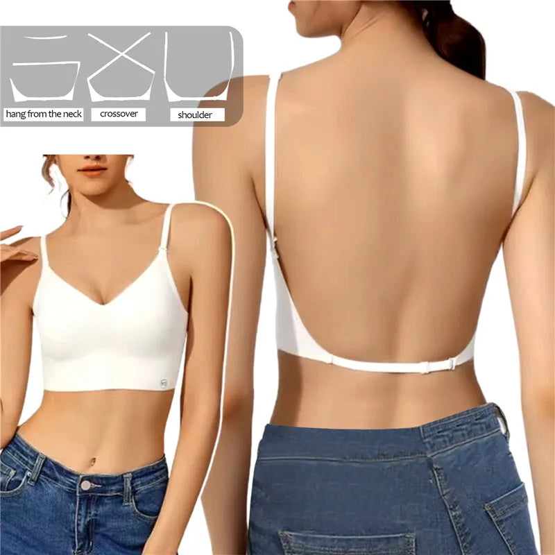 Soutien-gorge femme dos nu push-up sans couture