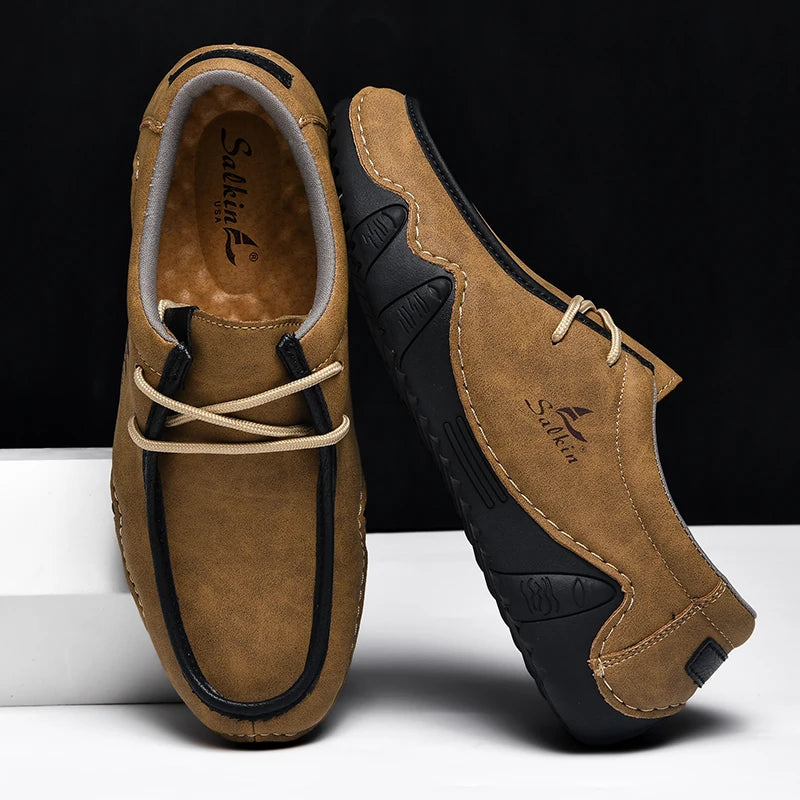 Mocassins homme à lacets avec semelle souple