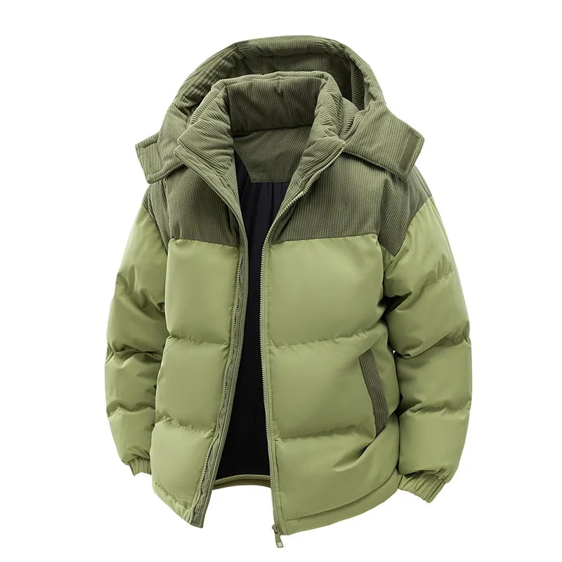 Veste matelassée homme à capuche et fermeture zippée