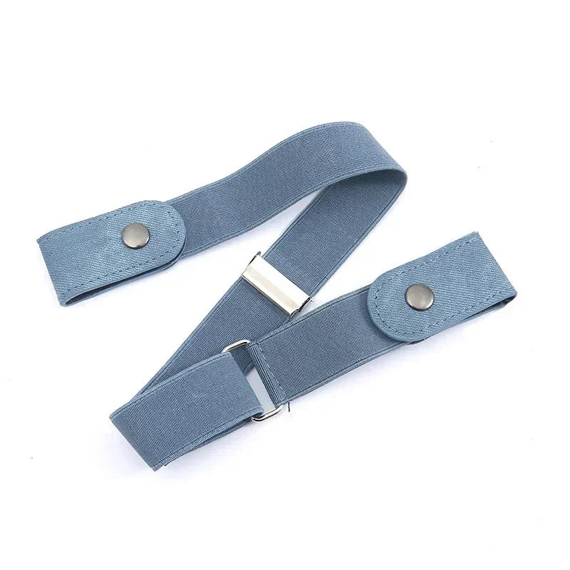 Bande de taille élastique réglable en toile, ceinture Invisible sans boucle pour femmes et hommes, pantalon en Jean, robe sans boucle, facile à porter