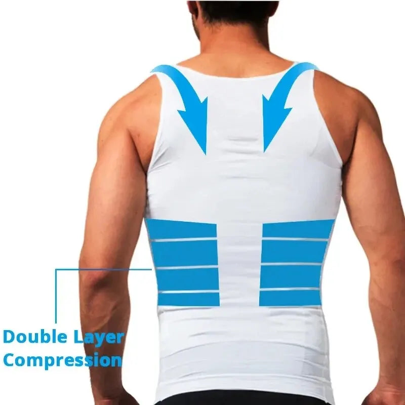 YBFDO-Maillot de compression amincissant pour hommes, sous-vêtement sans couture, entraîneur de taille, haut précieux, contrôle du ventre, vêtements en saillie pour la perte de poids
