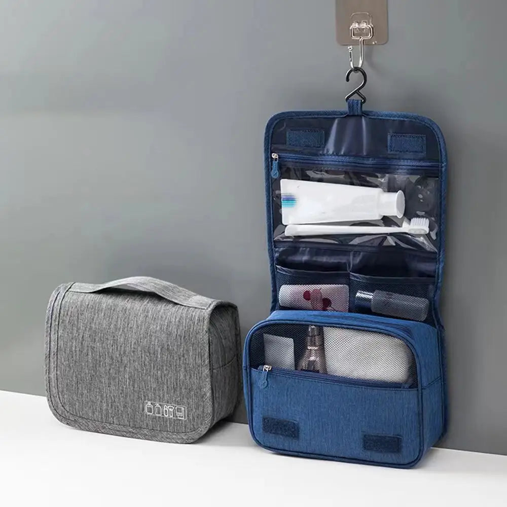 Trousse de toilette suspendue pliable avec compartiments