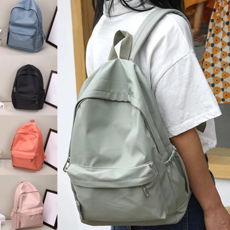 Sac à dos scolaire, cartable, sac à dos pour femme en nylon imperméable grande capacité