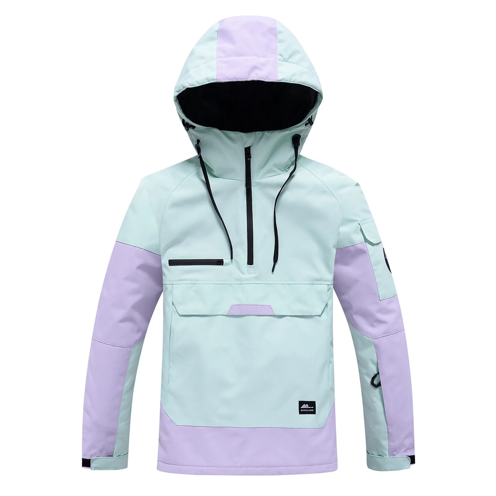 Veste de ski unisexe moderne avec capuche – Imperméable, coupe-vent et respirante