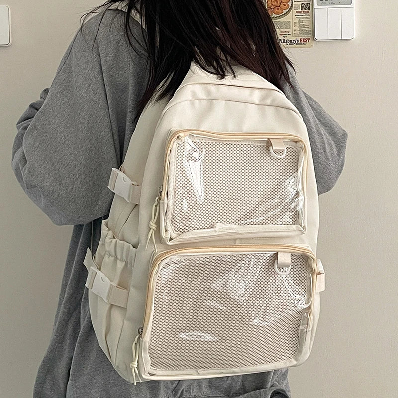 Sac à dos femme Ita Bag transparent grande capacité – Sac scolaire, cartable, sac à livres, sac de sport et de voyage