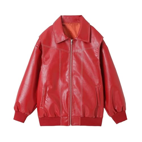 Veste Femme Oversize en Similicuir au Style Biker Moderne