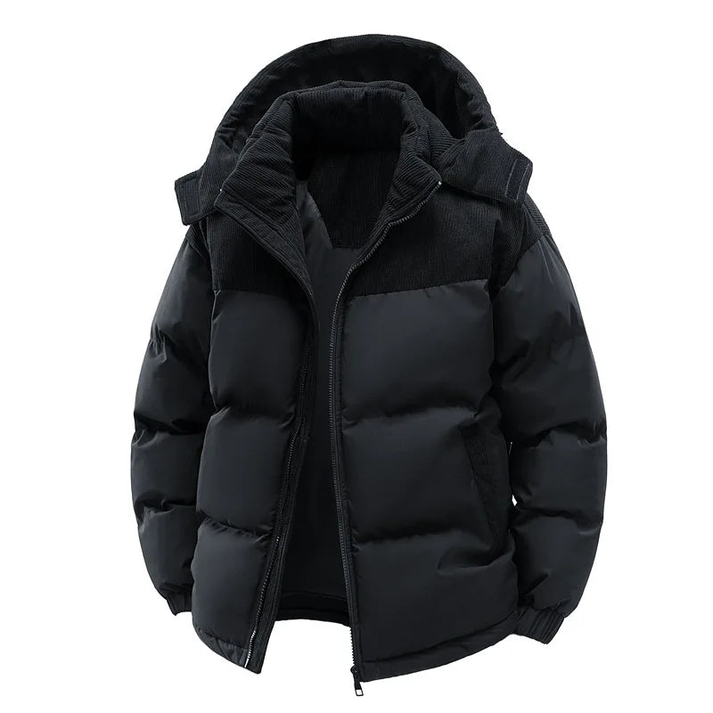 Veste matelassée homme à capuche et fermeture zippée