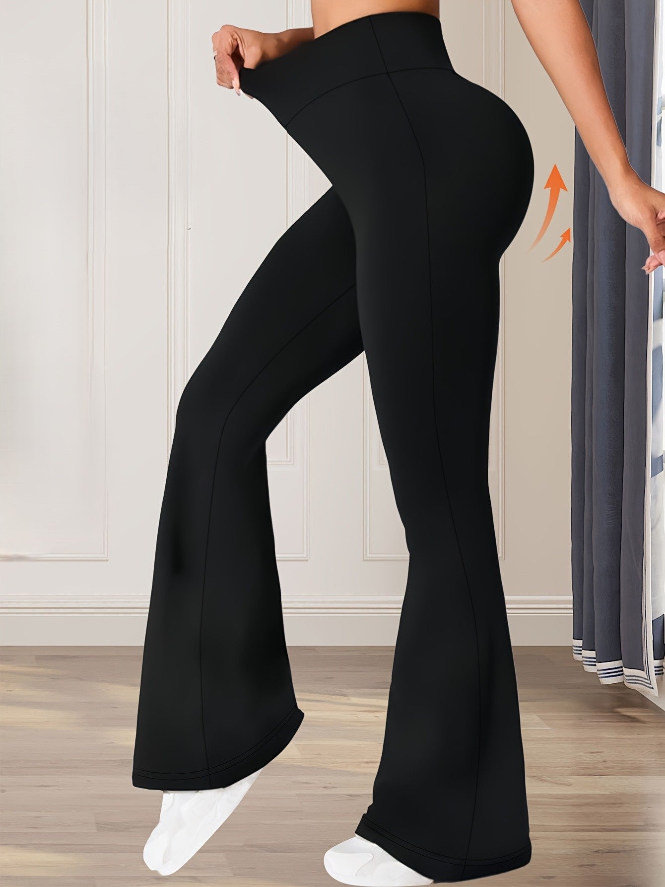 Pantalon Femme Évasé Confort – Coupe Flare Élégante Taille Haute