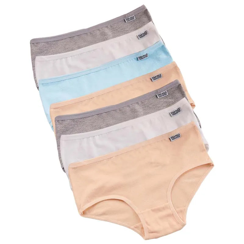 Lot de 7 culottes femme en coton extensible respirant taille moyenne – sous-vêtements confortables, qualité durable