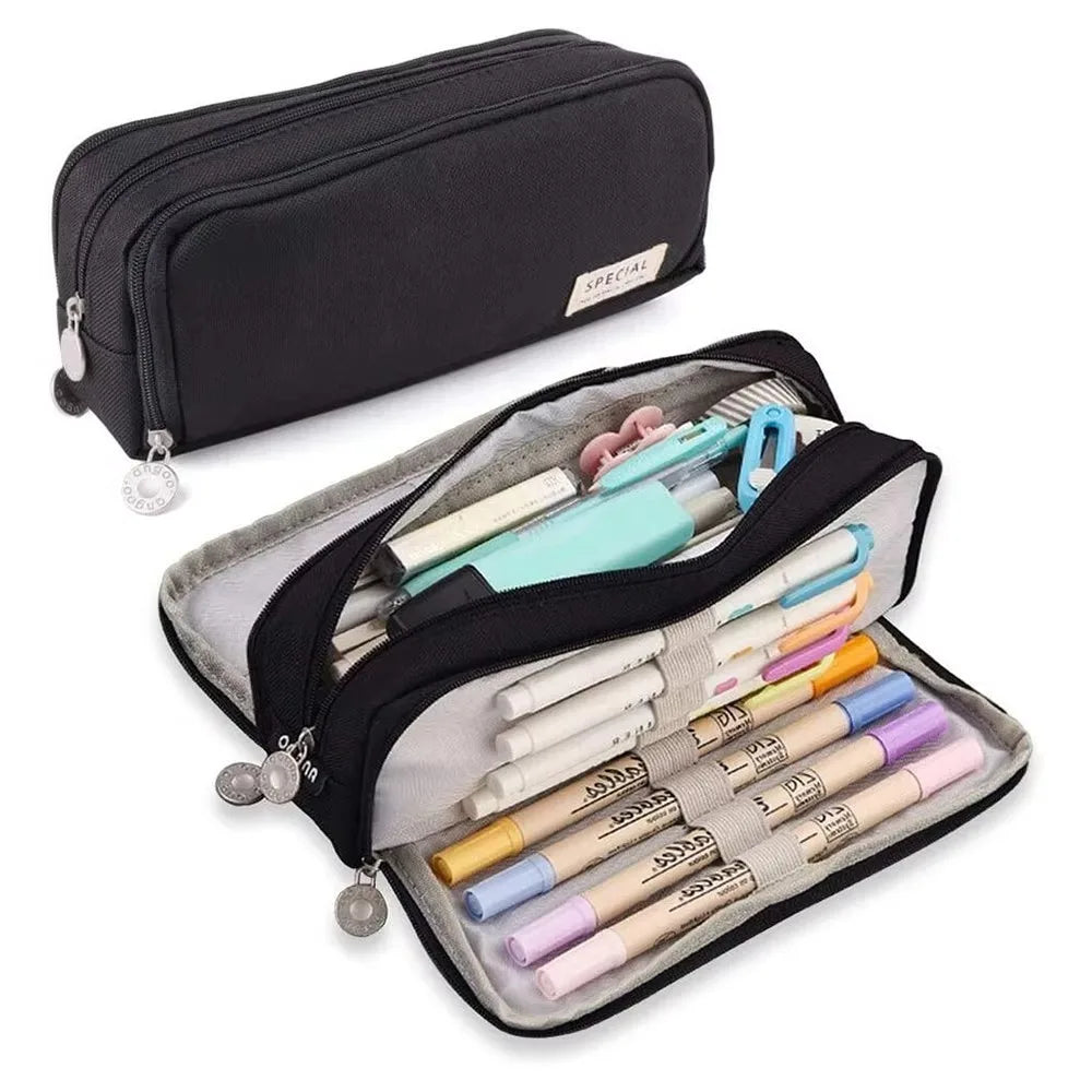 Trousse scolaire grande capacité à compartiments multiples