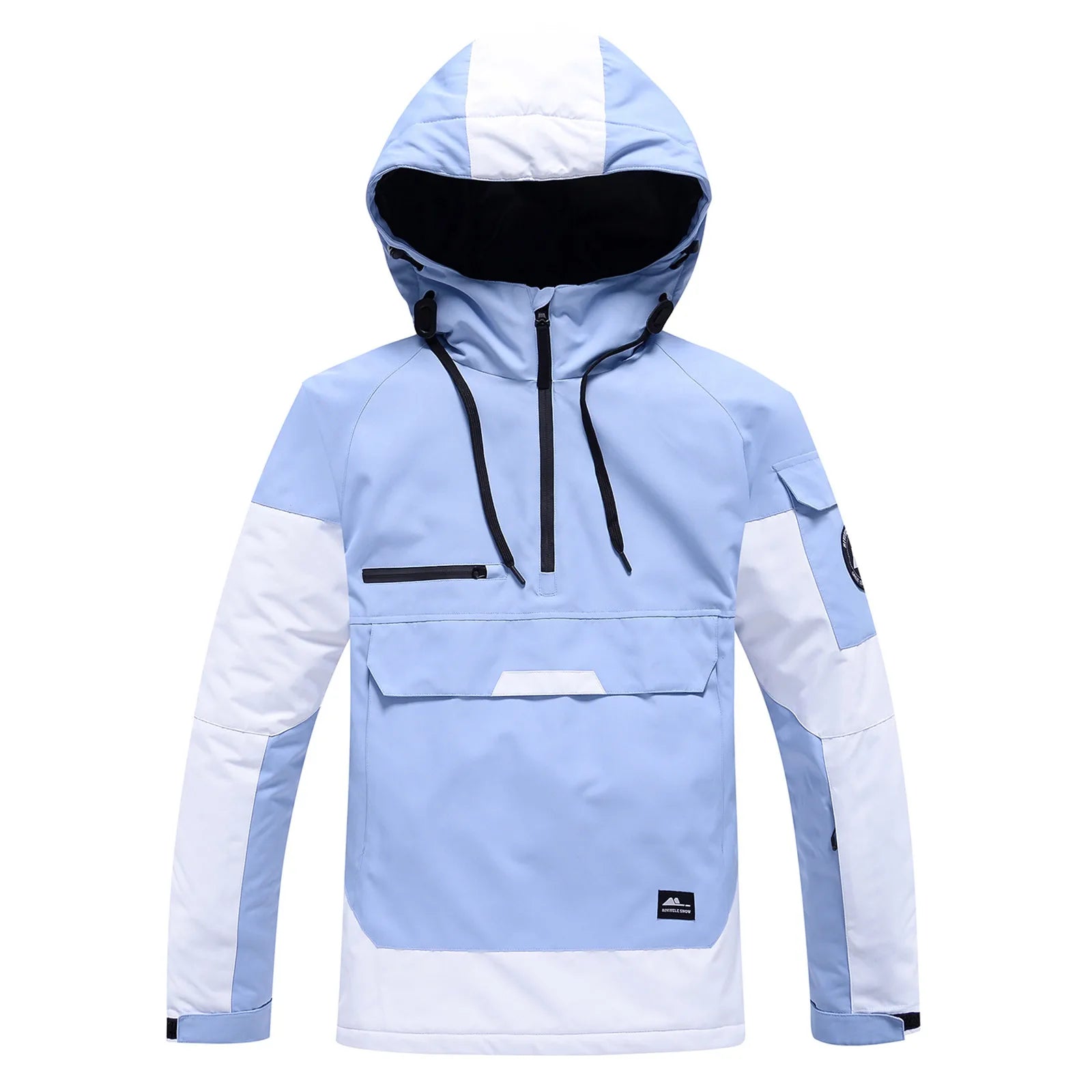 Veste de ski unisexe moderne avec capuche – Imperméable, coupe-vent et respirante