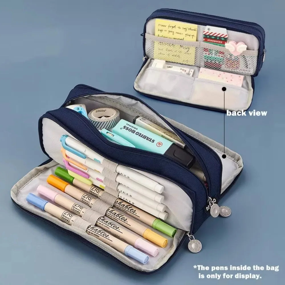 Trousse scolaire grande capacité à compartiments multiples