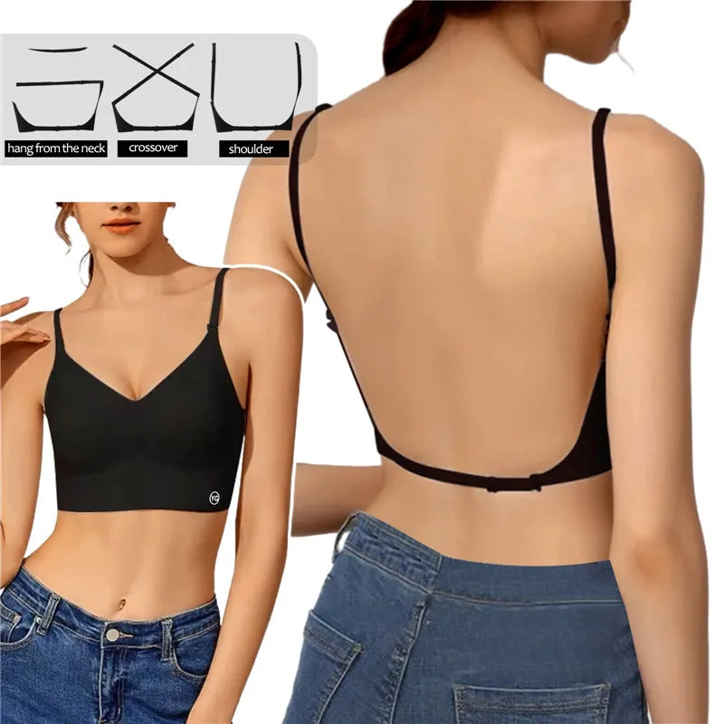 Soutien-gorge femme dos nu push-up sans couture