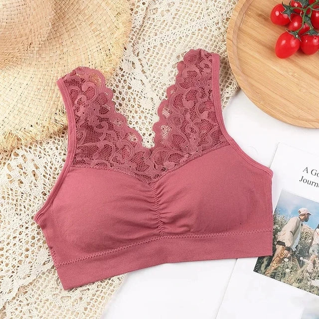 Soutien-gorge en dentelle sans armature – Confort léger et élégance