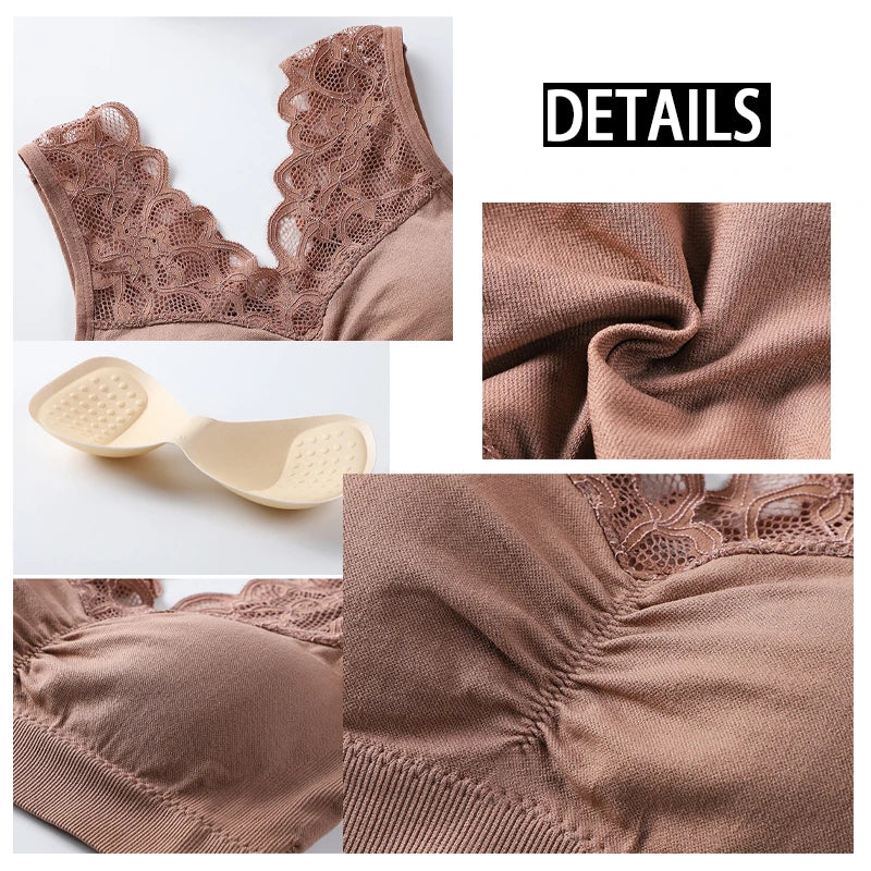 Soutien-gorge en dentelle sans armature – Confort léger et élégance