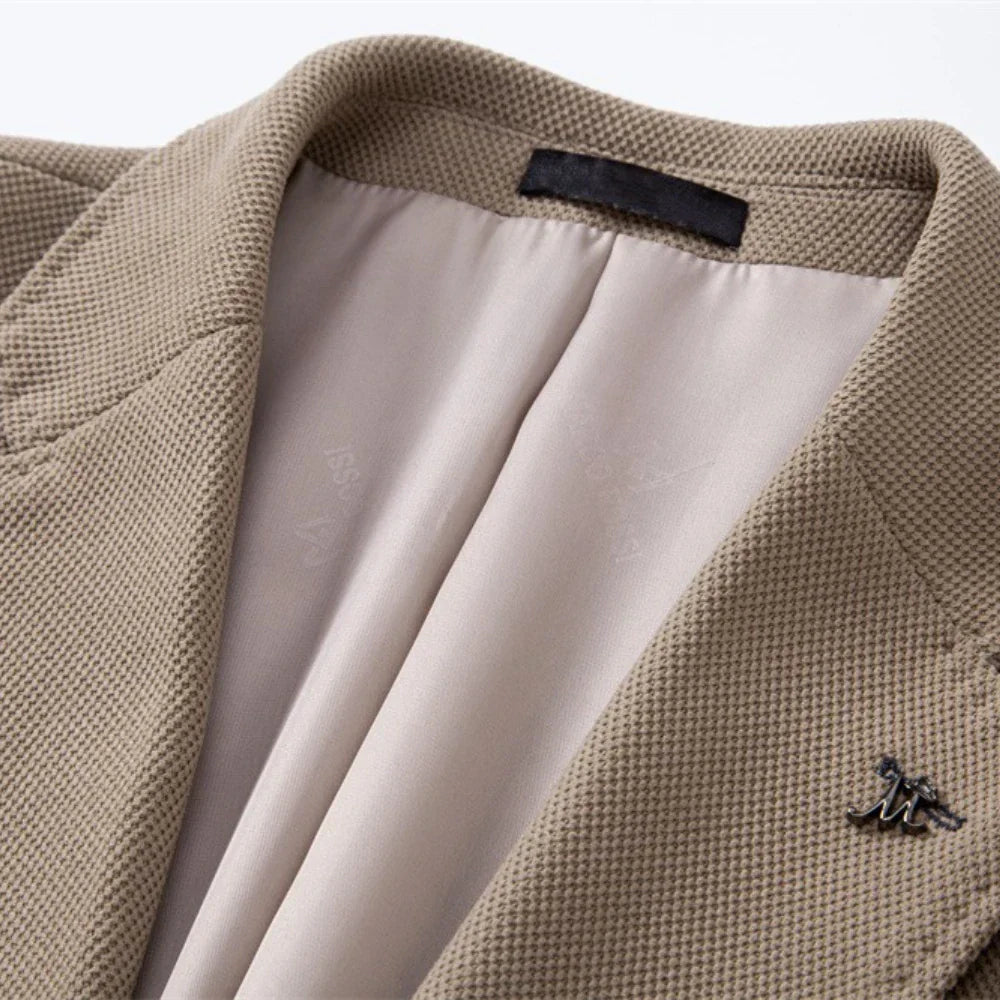 Blazer Homme Élégant à Revers Classique Coupe Moderne