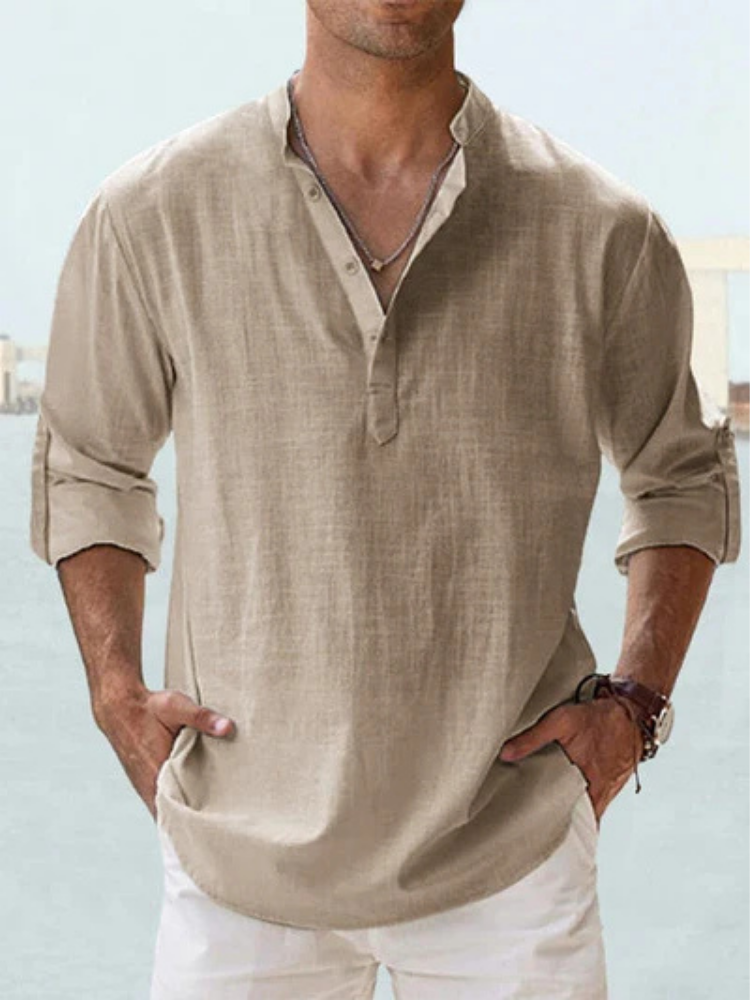Chemise respirante en lin pour homme – Légère et élégante pour l’été