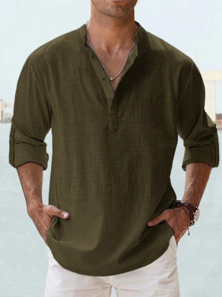 Chemise respirante en lin pour homme – Légère et élégante pour l’été
