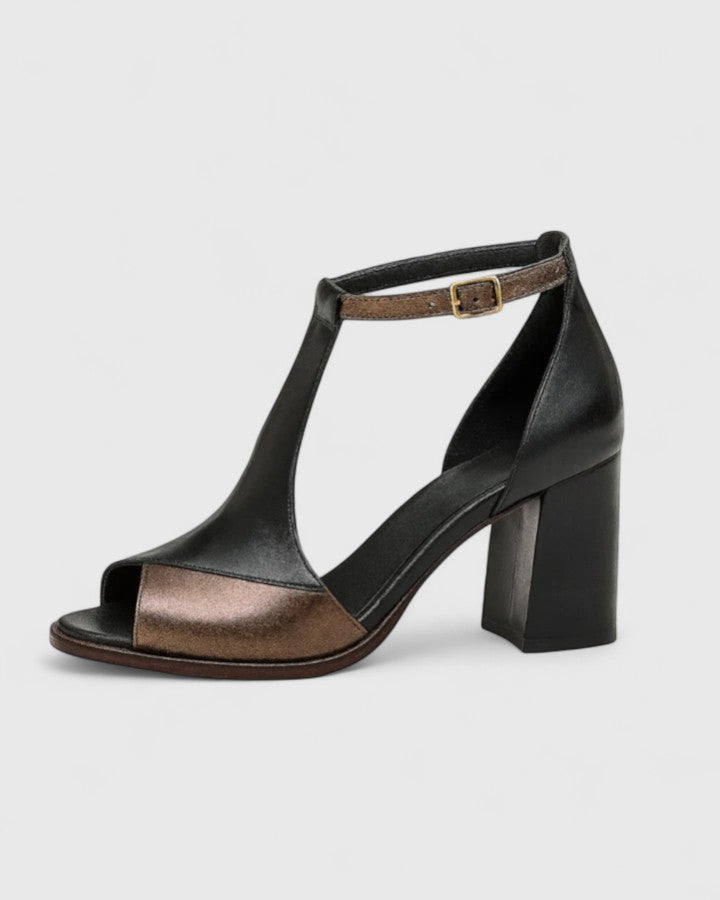 Sandales Femme Talon Bloc Bout Ouvert Bride Cheville Élégantes