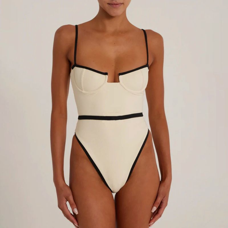 Maillot de Bain Une Pièce Élégant Femme
