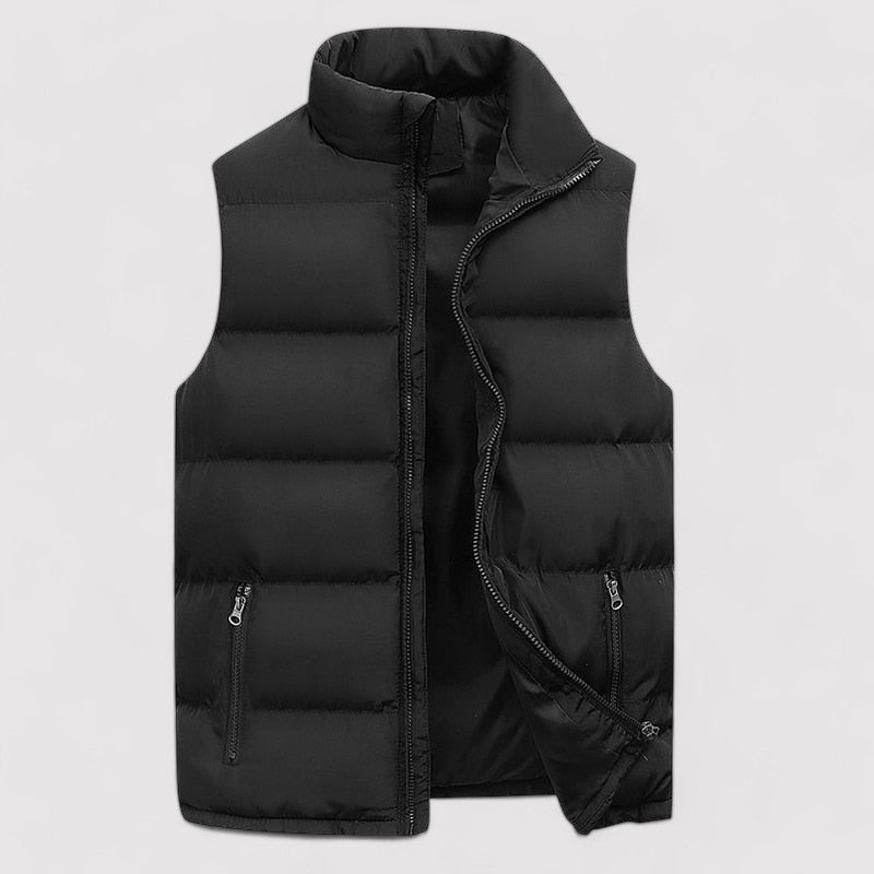 Gilet chaud pour homme avec col montant – Léger, isolant et polyvalent