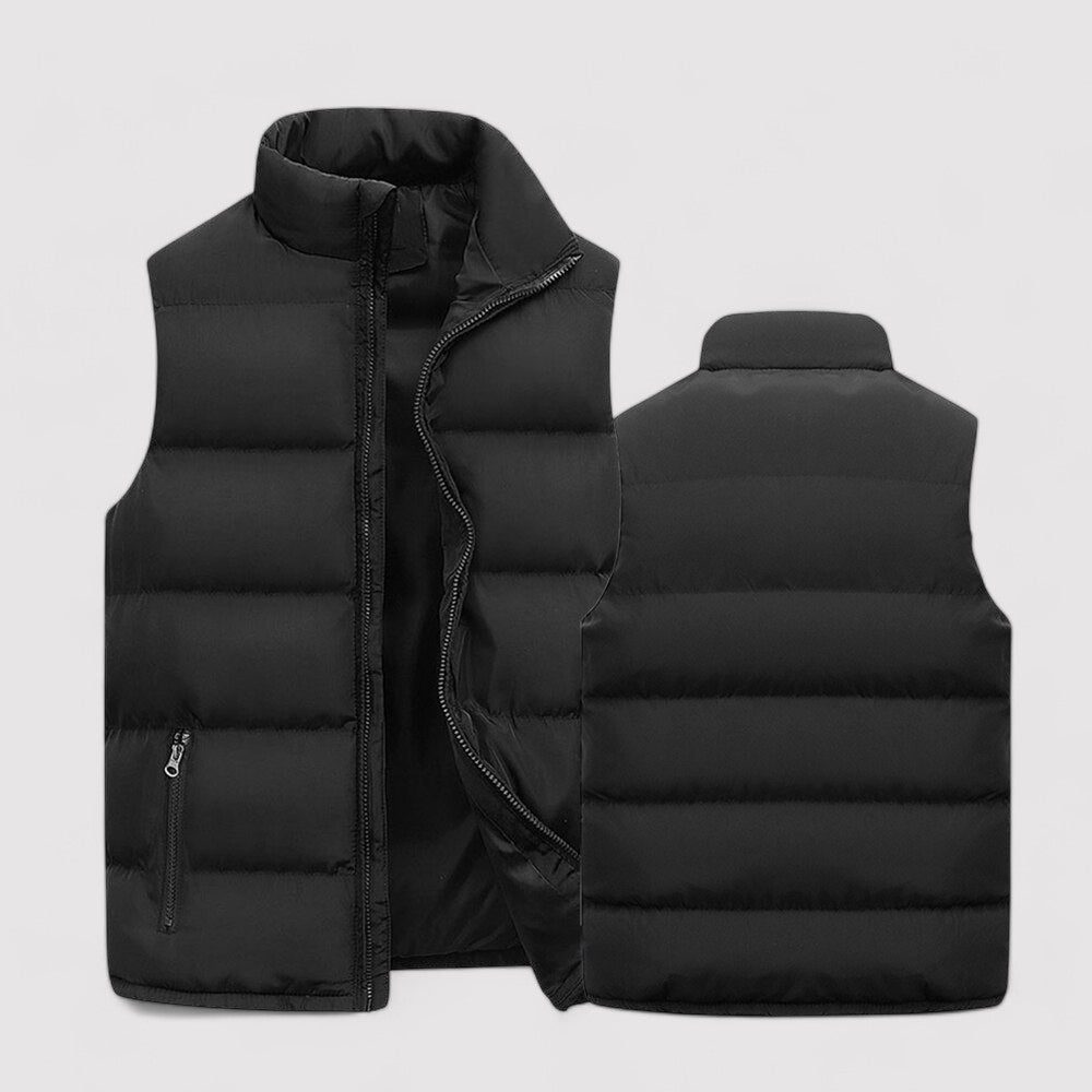 Gilet chaud pour homme avec col montant – Léger, isolant et polyvalent