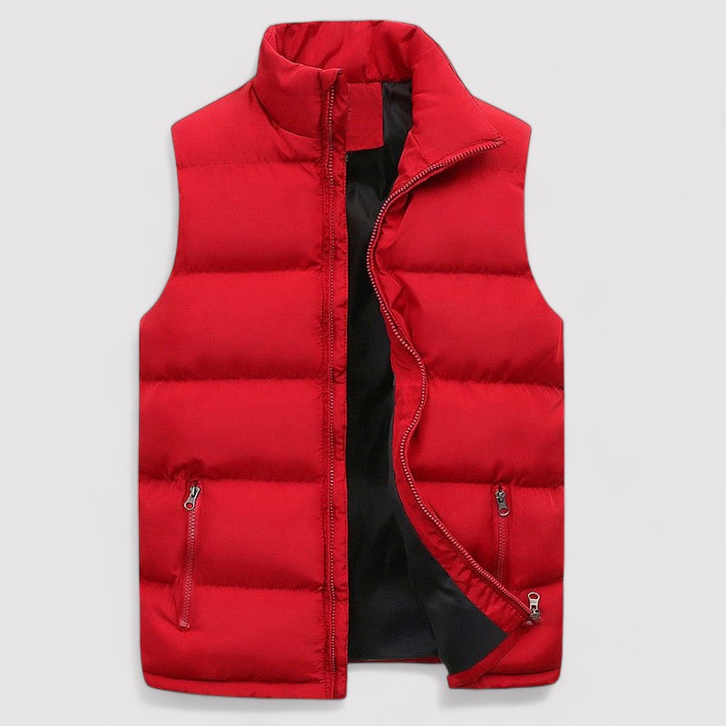 Gilet chaud pour homme avec col montant – Léger, isolant et polyvalent