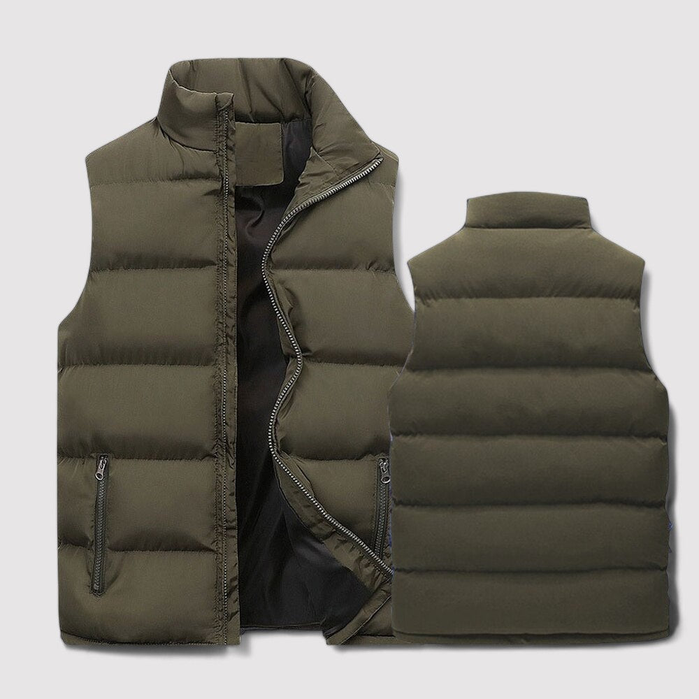 Gilet chaud pour homme avec col montant – Léger, isolant et polyvalent