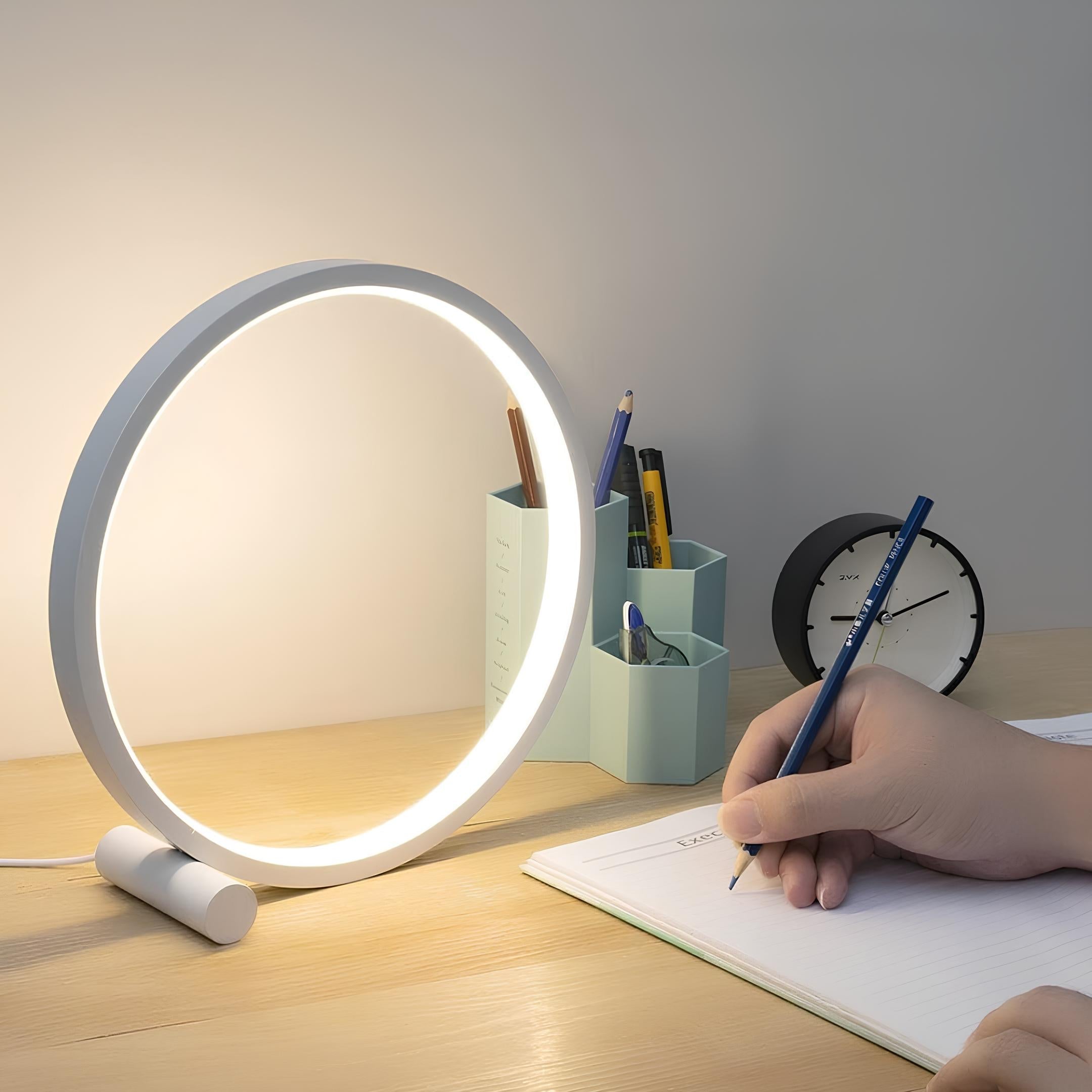 Lampe de chevet LED design halo – Lampe d’ambiance moderne intensité réglable